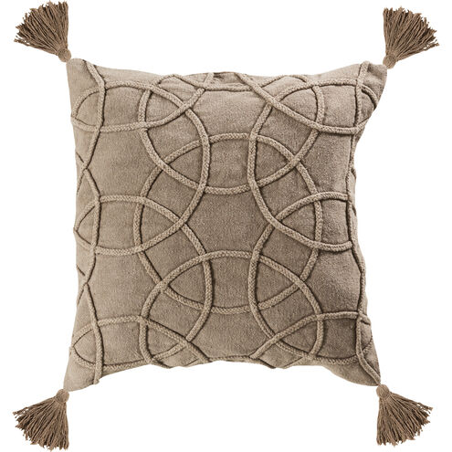 Centre 20 X 5.5 inch Taupe Accent Pillow