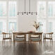 Xidane 5 Light 42.25 inch Matte Black Linear Chandelier Ceiling Light