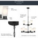 Stamos 9 Light Black Chandelier Ceiling Light in Satin Etched Glass