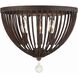 Duval 3 Light 14 inch Forged Bronze Flush Ceiling Light