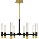 Davies 8 Light 32 inch Brushed Gold Chandelier Ceiling Light