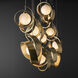Riza 10 Light 12.2 inch Modern Brass Pendant Ceiling Light