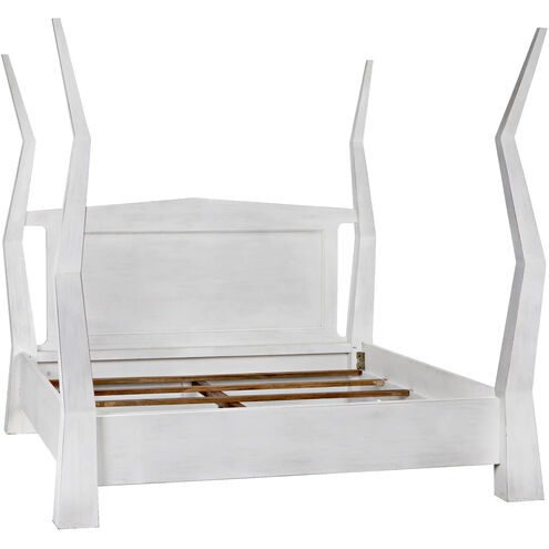 Patras White Wash Bed, California King