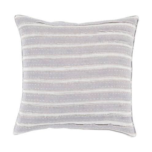 Willow 18 X 18 inch Medium Gray and Light Gray Throw Pillow