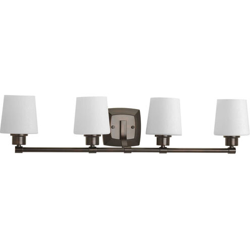 Glance 4 Light 30.38 inch Antique Bronze Bath Vanity Wall Light, Design Series
