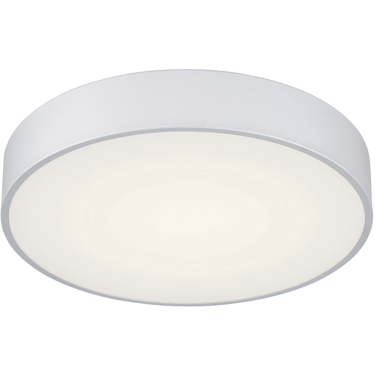 Como LED 13.75 inch Satin and White Flush Mount Ceiling Light