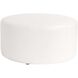 Universal 18 inch Atlantis White Outdoor Round Ottoman with Slipcover