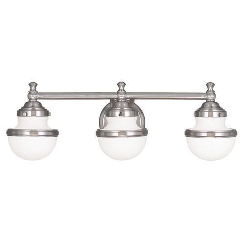 Oldwick 3 Light 24 inch Brushed Nickel Bath Vanity Wall Light