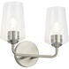 Celino 2 Light 14 inch Brushed Nickel Vanity Light Wall Light
