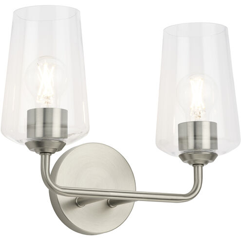 Celino 2 Light 14 inch Brushed Nickel Vanity Light Wall Light