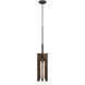 Almeria 1 Light 7 inch Pine and Iron Pendant Ceiling Light