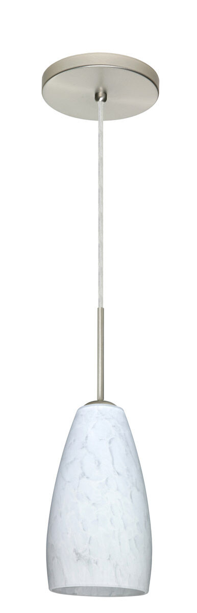 Chrissy 1 Light Satin Nickel Cord Pendant Ceiling Light