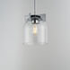 Scoop 1 Light 8 inch Polished Chrome Single Pendant Ceiling Light in Clear