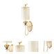 Trellis 1 Light 8 inch Putty Patina And Silver Leaf Wall Sconce Wall Light, Flambeau