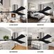 Atlas Irene-3H 42 inch Brushed Pewter with Matte Black Blades Ceiling Fan, Flush Mounted