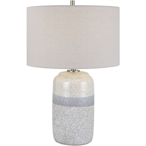 Pinpoint 25 inch 150.00 watt Mottled White and Gray/Cool Gray/Ivory Cream Table Lamp Portable Light