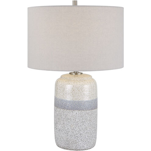 Pinpoint 25 inch 150.00 watt Mottled White and Gray/Cool Gray/Ivory Cream Table Lamp Portable Light