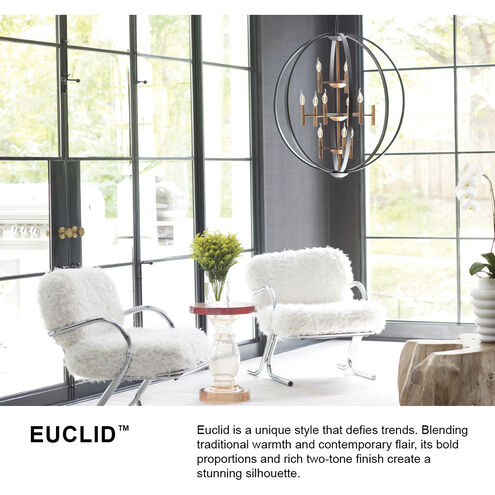 Euclid LED 52 inch Spanish Bronze with Heirloom Brass Indoor Chandelier Ceiling Light