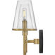 Marten 2 Light 15 inch Heritage Brass Bath Light Wall Light