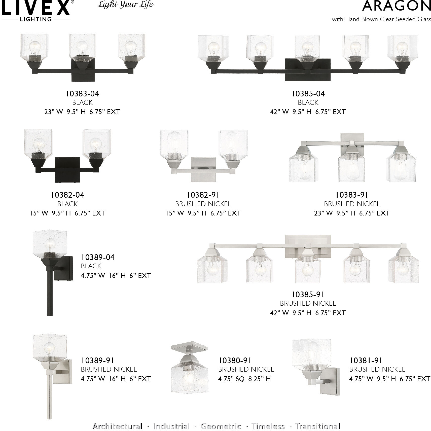 Aragon 1 Light 5 inch Brushed Nickel Semi-Flush Mount Ceiling Light