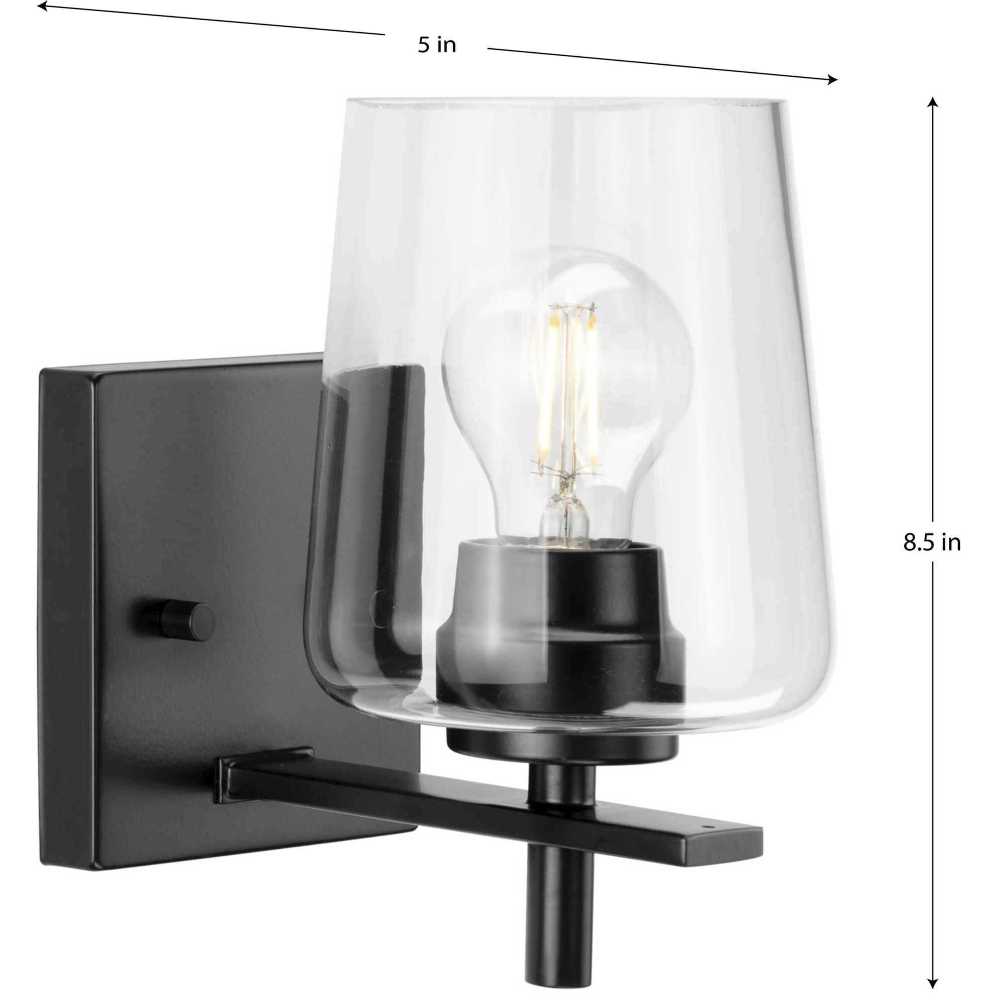 Calais 1 Light 7 inch Matte Black Bath Vanity Wall Light