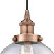Edison Beacon LED 8 inch Antique Copper Mini Pendant Ceiling Light