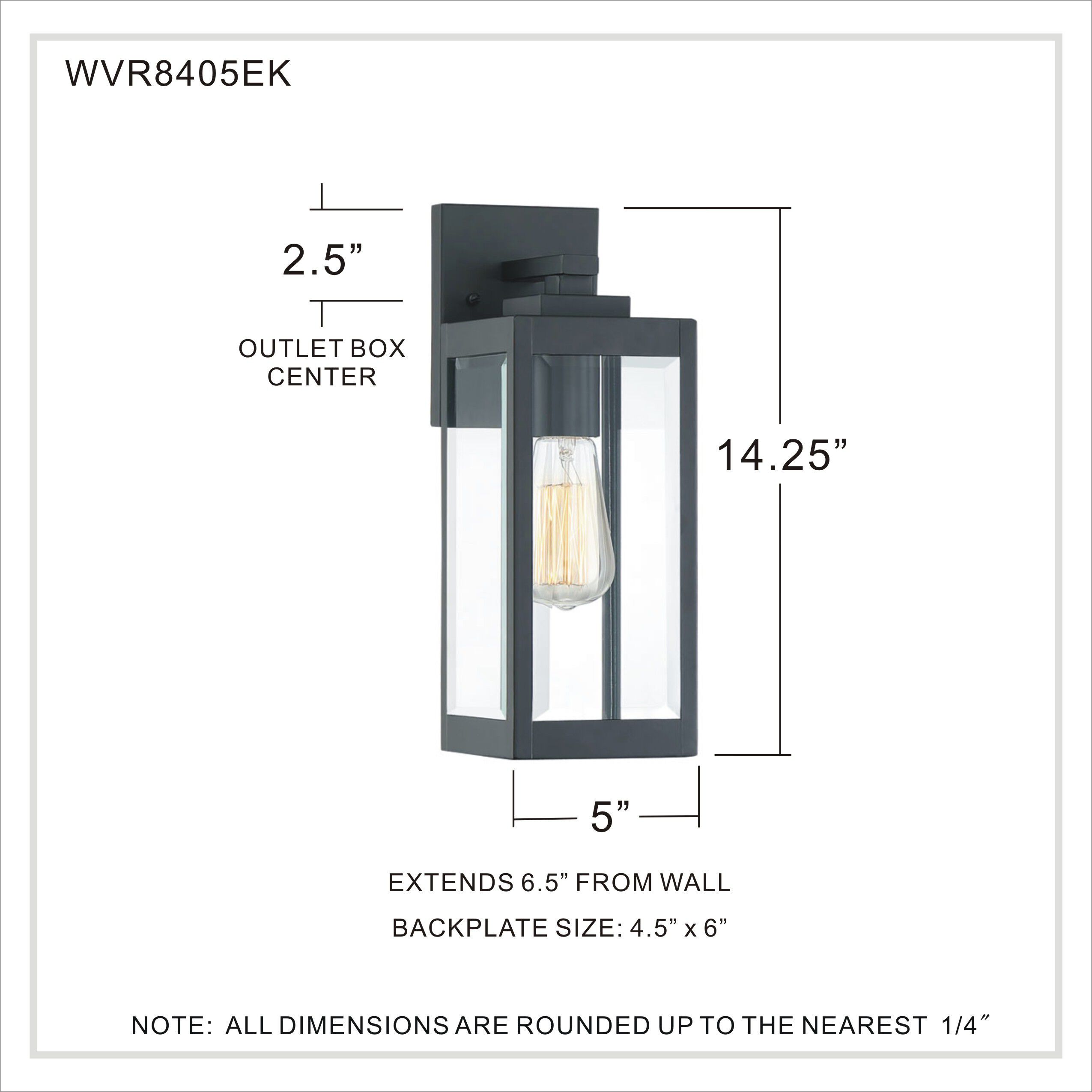 Westover 1 Light 14 inch Earth Black Outdoor Wall Lantern 