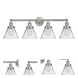 Cone 4 Light 34.75 inch Brushed Satin Nickel Bath Vanity Light Wall Light