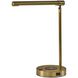 Dax 16 inch 9.00 watt Antique Brass Wireless Charging Desk Lamp Portable Light