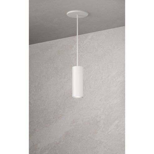 LED Cylinder Collection 1 Light 2.5 inch Semi Gloss White Pendant Ceiling Light, Retro Fit