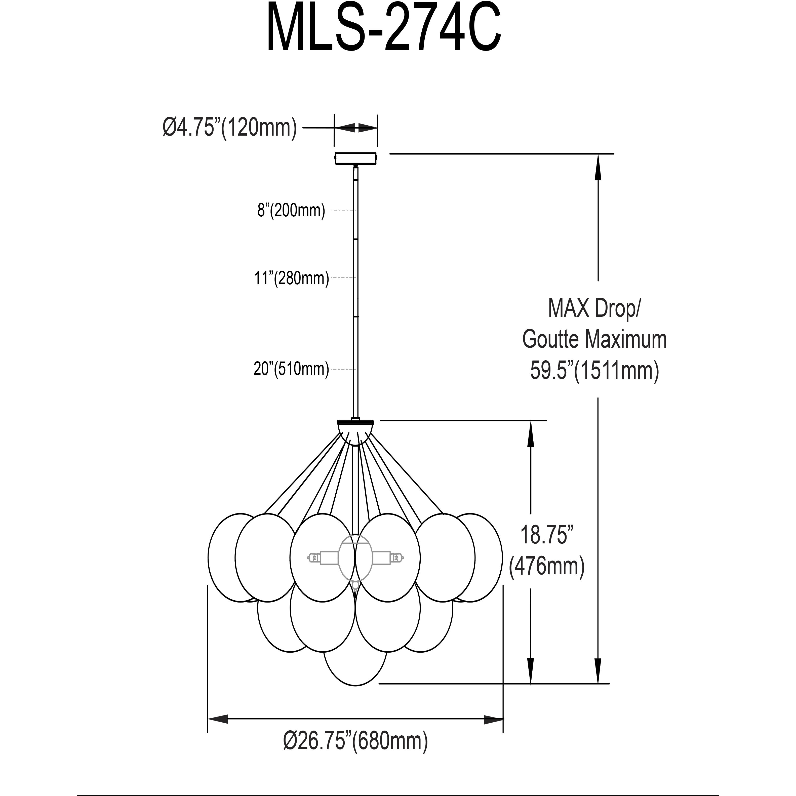 Miles LED 27 inch Polished Chrome Chandelier Ceiling Light