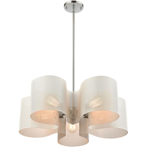 Santa Barbara 5 Light 24 inch Polished Chrome Chandelier Ceiling Light