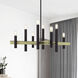 Helsinki 8 Light 38 inch Bronze with Antique Brass Accents Chandelier Ceiling Light