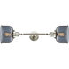 Franklin Restoration Large Bell LED 19 inch Brushed Satin Nickel Bath Vanity Light Wall Light in Plated Smoke Glass, Franklin Restoration