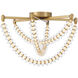 Pearl LED 28 inch Legacy Brass Flush Mount Ceiling Light
