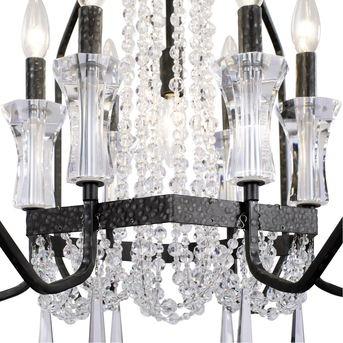 Barcelona 7 Light 26 inch Onyx and Clear Pendant Ceiling Light