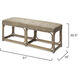 Avery Matte Grey Rattan Bench