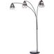 Polygon 88 inch 60.00 watt Brushed Nickel and Black Arc Floor Lamp Portable Light