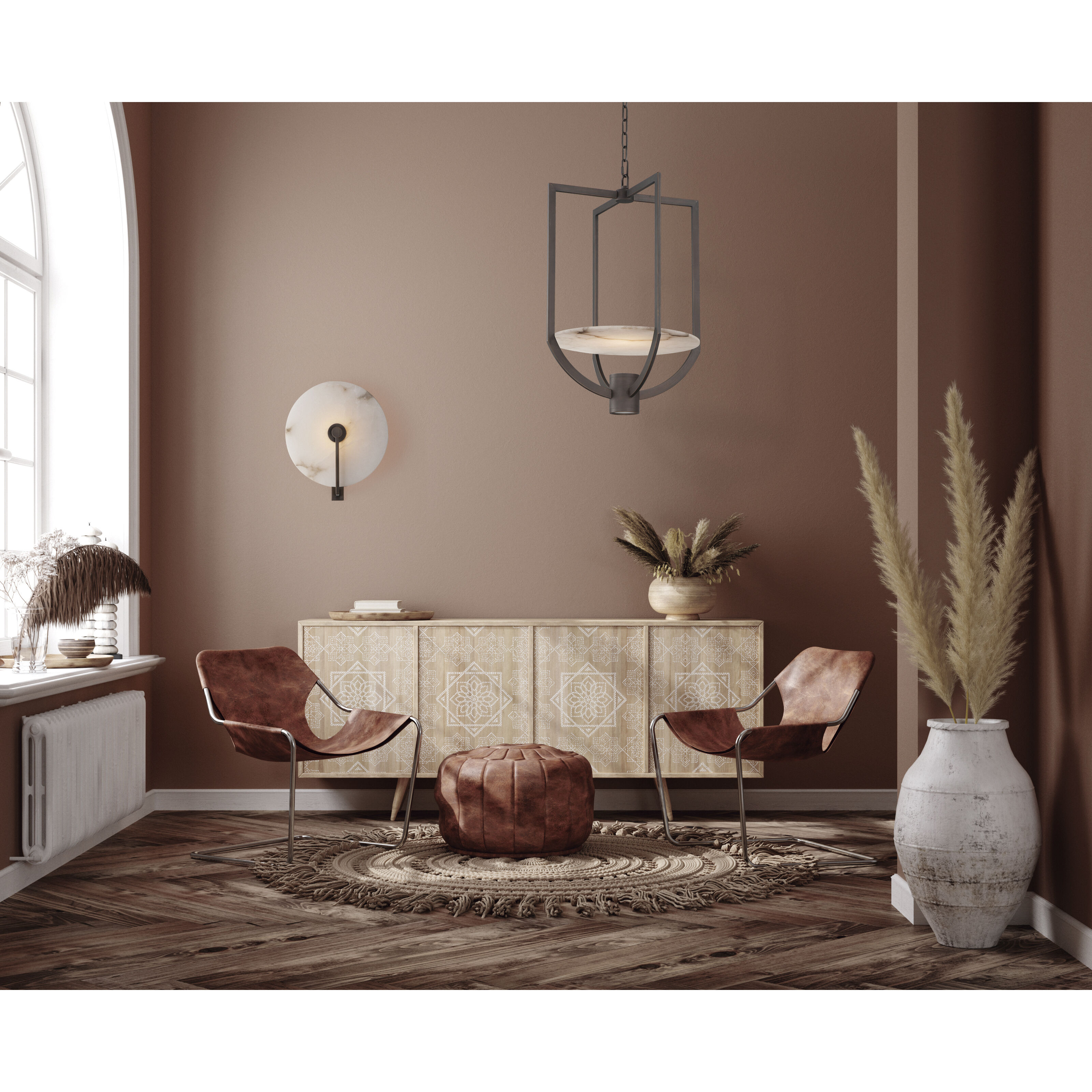 Quarry LED 18 inch Dark Bronze Suspension Pendant Ceiling Light