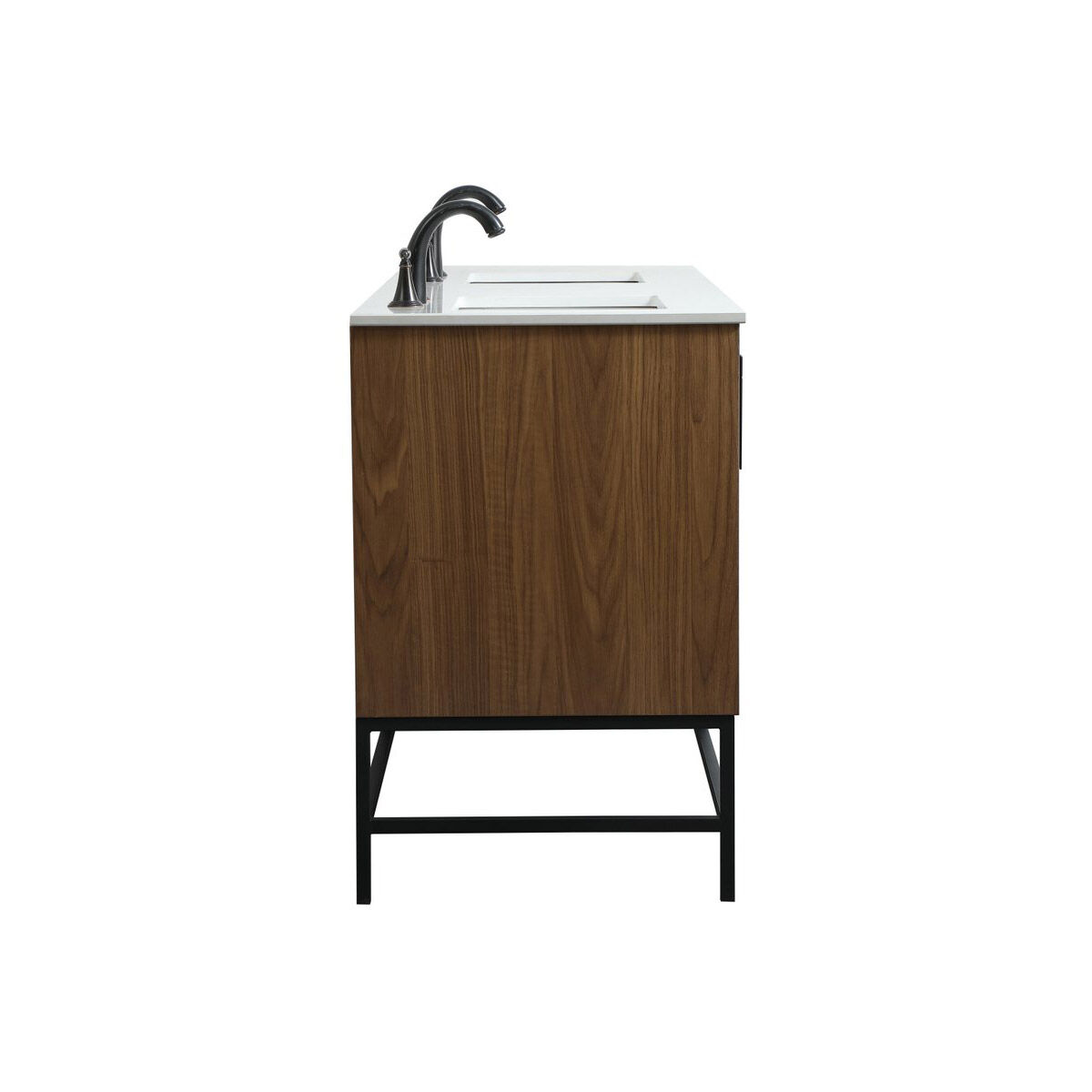 Eugene 60 X 22 X 34 inch Walnut Brown Vanity Sink Set