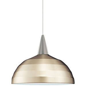 Cosmopolitan 1 Light 7 inch Brushed Nickel Pendant Ceiling Light in 100, Canopy Mount PLD