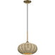 Summervine 1 Light 12 inch Antique Gold Leaf Pendant Ceiling Light