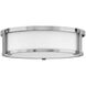 Lowell 3 Light 16 inch Chrome Indoor Flush Mount Ceiling Light in White