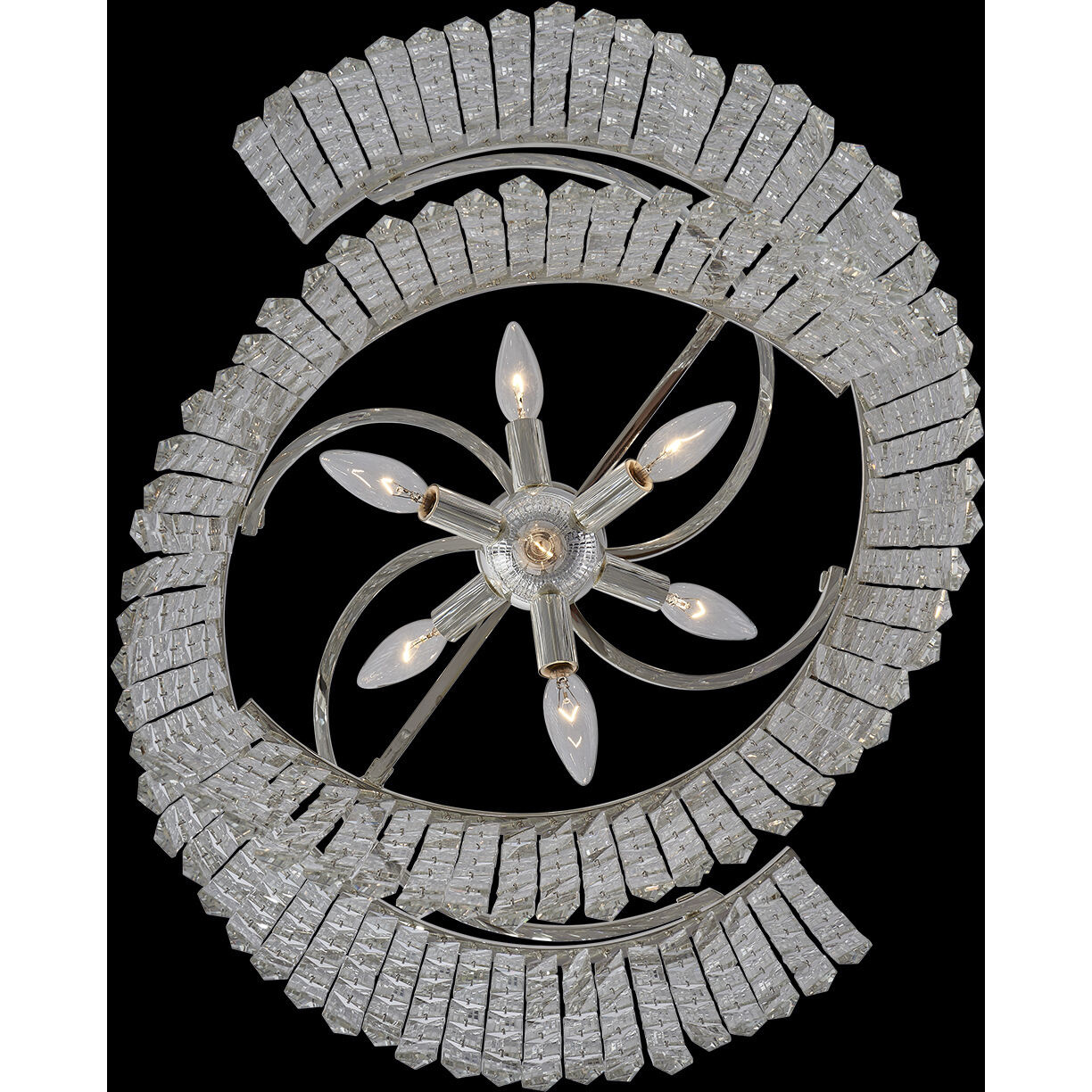 Vortice 7 Light 22 inch Polished Silver Pendant Ceiling Light