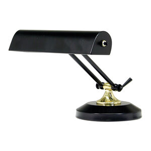 Piano/Desk 8 inch 40 watt Black & Brass Piano/Desk Lamp Portable Light in Black and Brass, Round