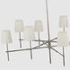 Thomas O'Brien Bryant LED 48 inch Antique Nickel Two Tier Chandelier Ceiling Light, Extra Large
