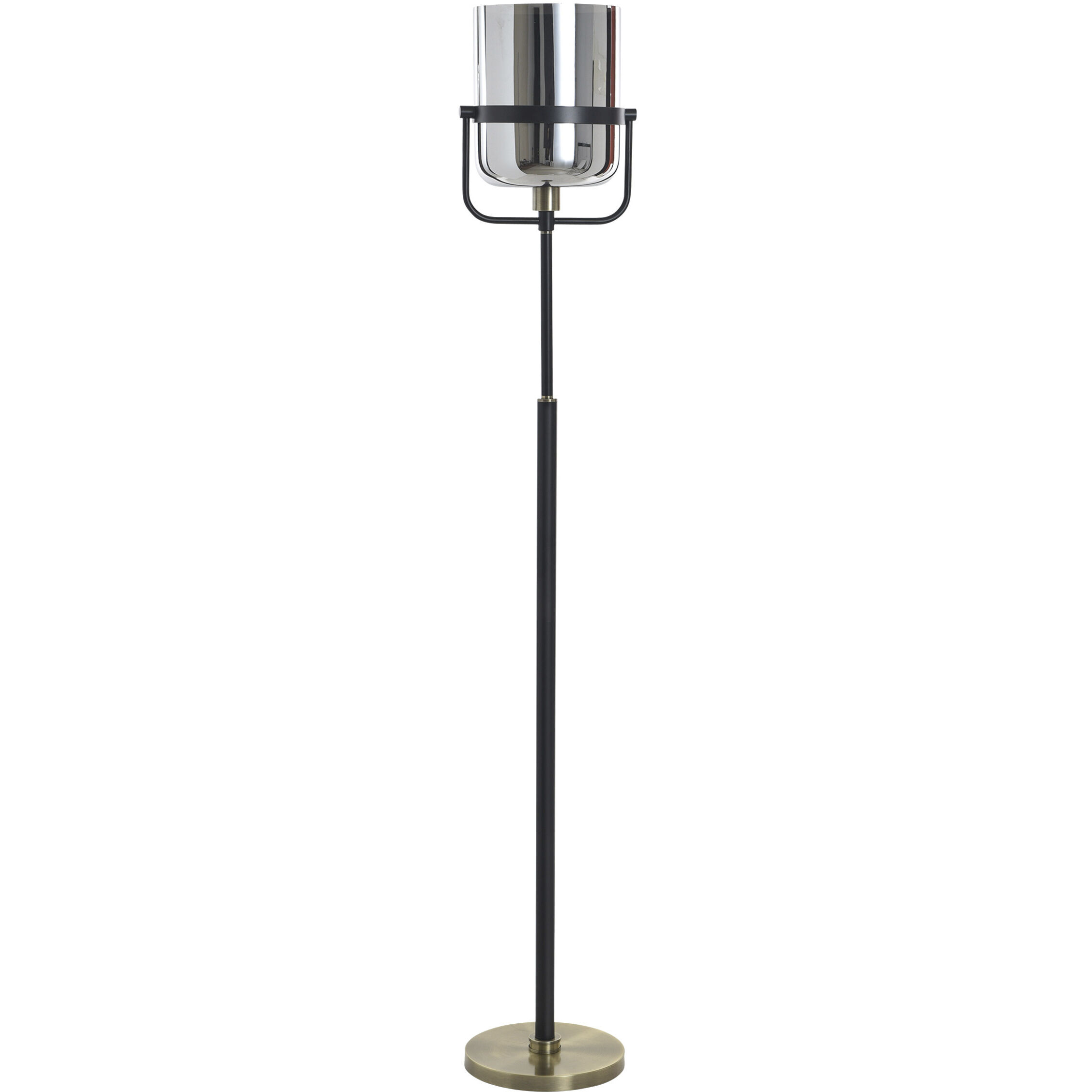 Mercer 67 inch 100 watt Charity Gold and Plated Silver Floor Lamp Portable Light