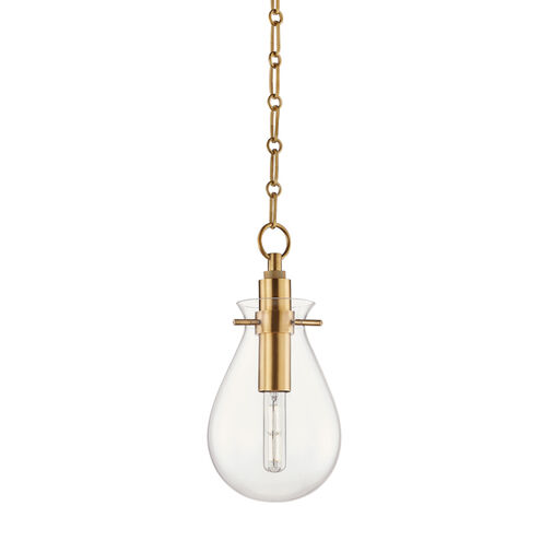 Ivy LED 7.5 inch Aged Brass Pendant Ceiling Light