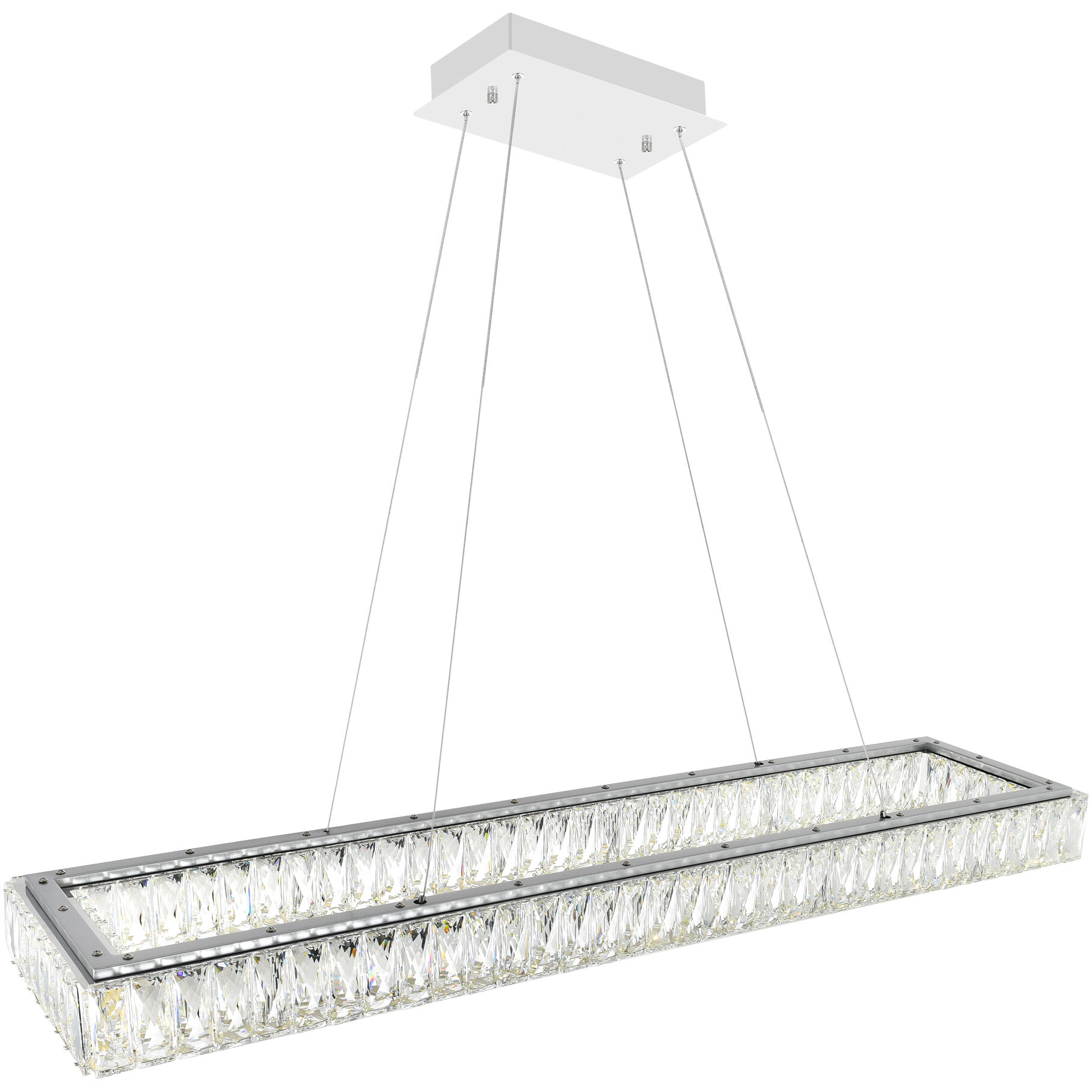 Felicity LED 44 inch Chrome Pool Table Light Ceiling Light