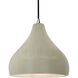 Radiance LED 11.5 inch Celadon Green Crackle and Brushed Nickel Pendant Ceiling Light